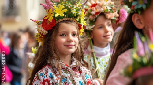 Easter celebration, Kid enjoy easter holiday festival