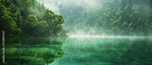 The mystical fog-covered forests of Jiuzhaigou Valley  China  hiding ancient secrets within their emerald depths