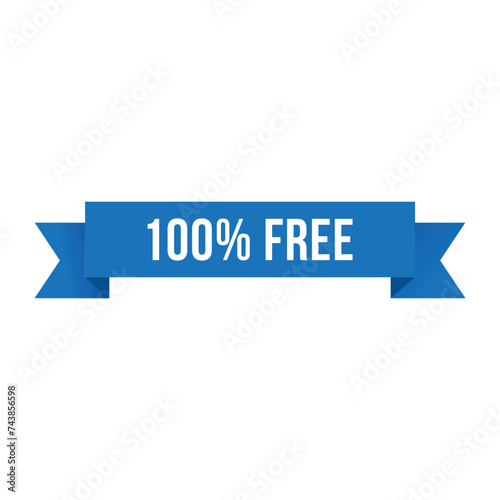 Free Blue Ribbon Vector, Design Template