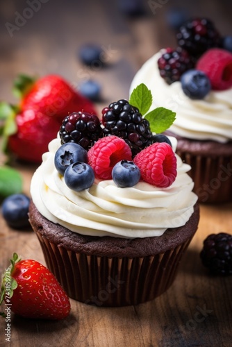 Raspberry chocolate cupcakes