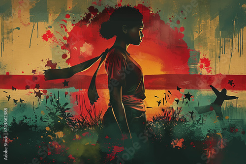 Freedom Day logo with ribbon to reinforce the significance of Juneteenth as a celebration of freedom and emancipation