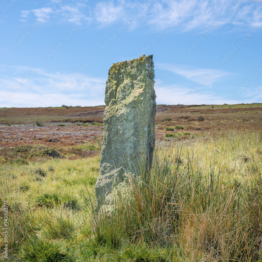 Marker Stone at Bransdale Ridge - North York Moors UK