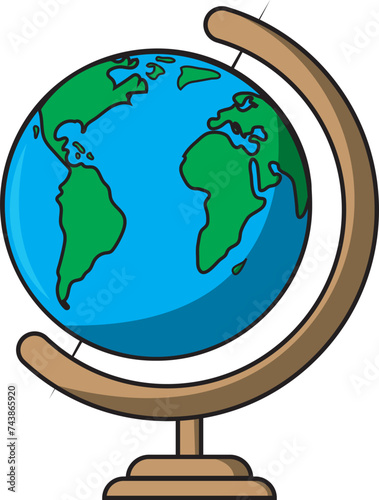 Globo terráqueo, ilustración vectorial sin fondo.