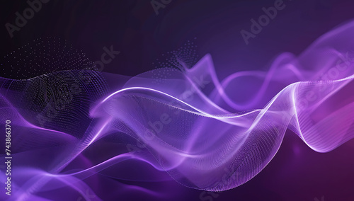 a abstract purple wave with a purple glow in the styl photo