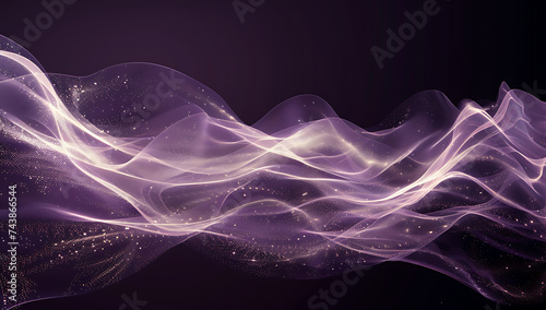 a abstract purple wave with a purple glow in the styl