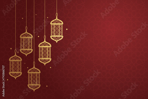 Ramadan, Eid al-Fitr, Islamic new year mosque background greeting card