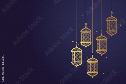 Ramadan, Eid al-Fitr, Islamic new year mosque background greeting card