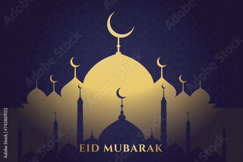 Ramadan, Eid al-Fitr, Islamic new year mosque background greeting card