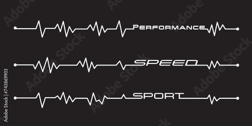 Wrap Design For Car vectors. Sports stripes, car stickers. Racing decals for tuning.