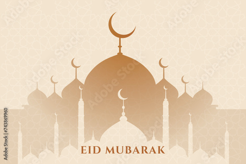 Ramadan, Eid al-Fitr, Islamic new year mosque background greeting card