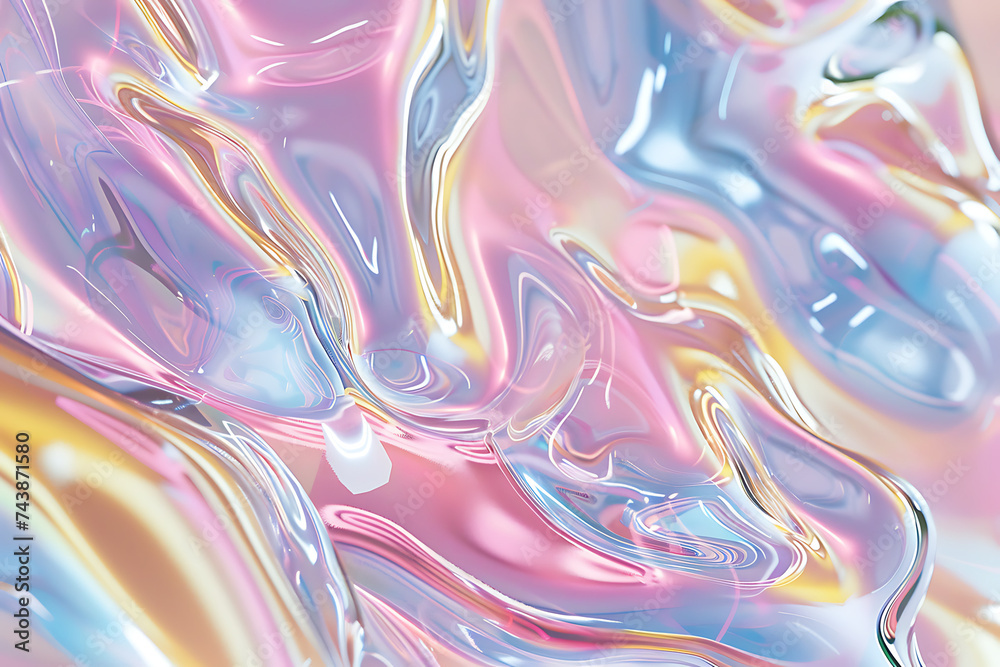 a close up image of a colorful liquid in the style of