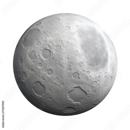 Full moon  . isolated on transparent background . PNG  cutout  or clipping path.  