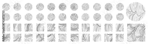 Abstract tree rings. Vector topographic map concept.