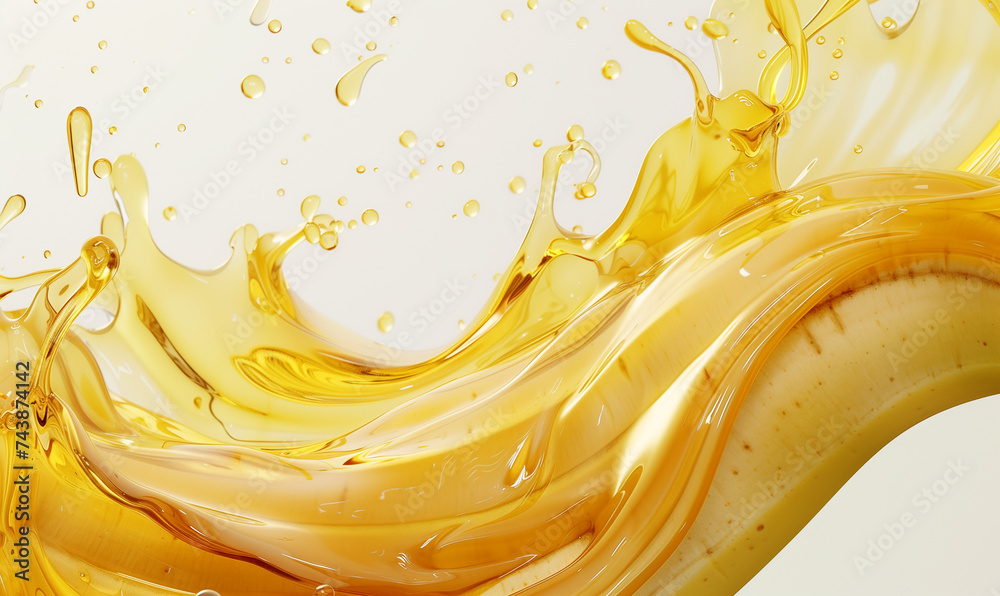 Fototapeta premium Nourishing Elixir: Authentic Banana Juice, Rich in Flavor and Health.