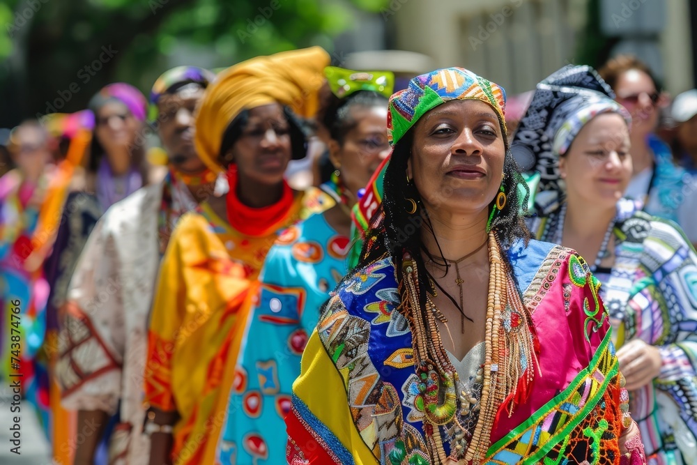Diverse community celebration Showcasing a tapestry of cultures and unity among different people