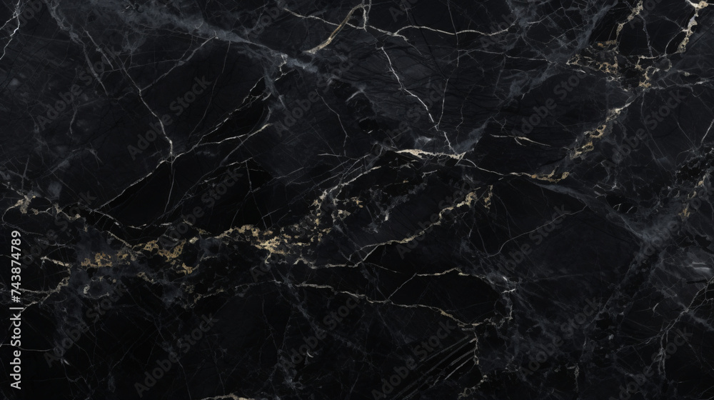 Black marble texture pattern or abstract black.