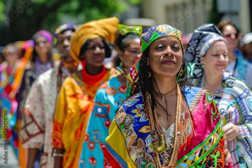 Diverse community celebration Showcasing a tapestry of cultures and unity among different people