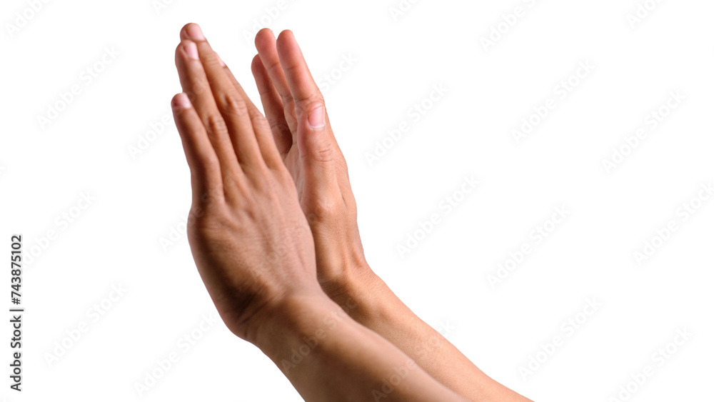 Hand gesture to stop isolated transparent background Hand gesture to stop isolated transparent background