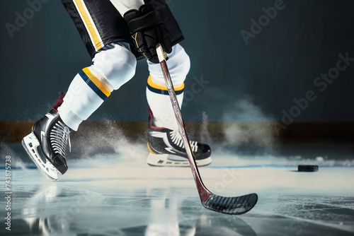 Ice Hockey Player Close-up