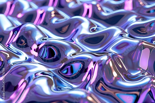 Reflections on Shiny Metal Surface