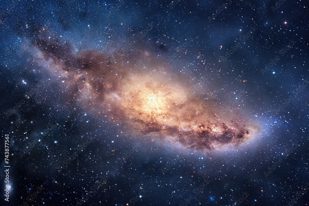 Fototapeta premium Stars in the night sky nebula and galaxy