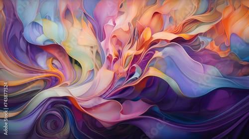 Fluid Acrylics Dance Across the Canvas  Weaving a Vibrant Narrative in Every Splash.