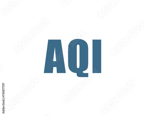 AQI logo design vector template