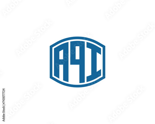 AQI logo design vector template