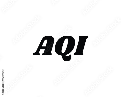 AQI logo design vector template