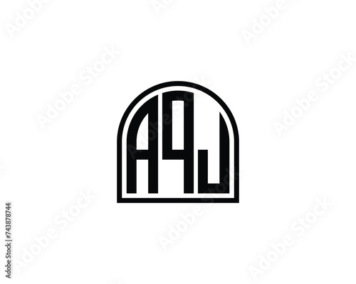 AQJ logo design vector template