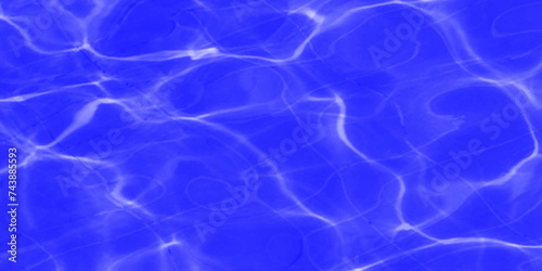 Modern Vivid deep blue water background. Transparent water in pool. Blue water with ripples on the surface. Defocus blurred blue water shining in the sea. rippled water detail background. 