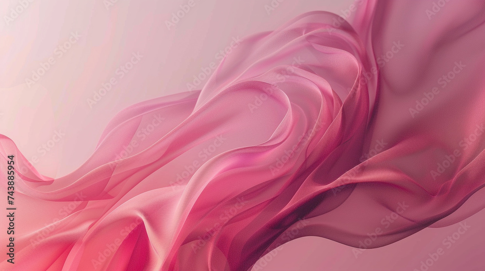 Fototapeta premium An abstract geometric design featuring shades of pink blending with swirling smoke patterns