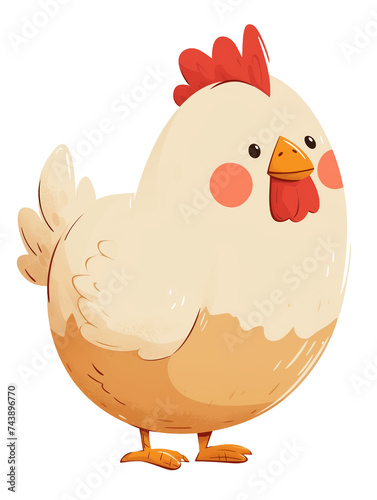cute hen illustrations transparent background png © amavcoffee