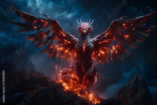 A Magestic Bird, With His Flames photo