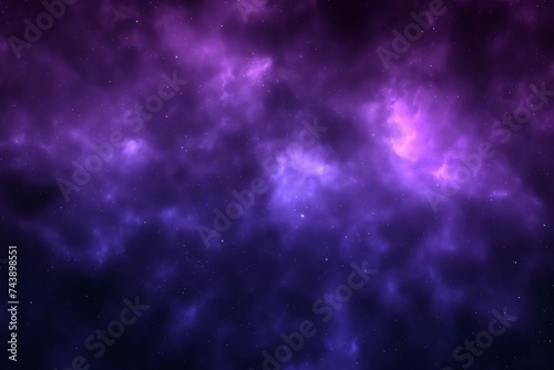 Vibrant Purple Nebula Wallpaper with Twinkling Stars and Cosmic Energy © Psykromia