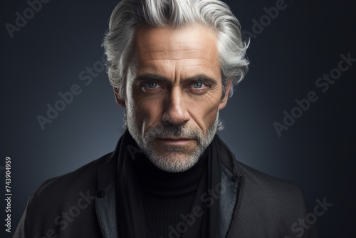AI generated portrait of confident successful handsome businessman