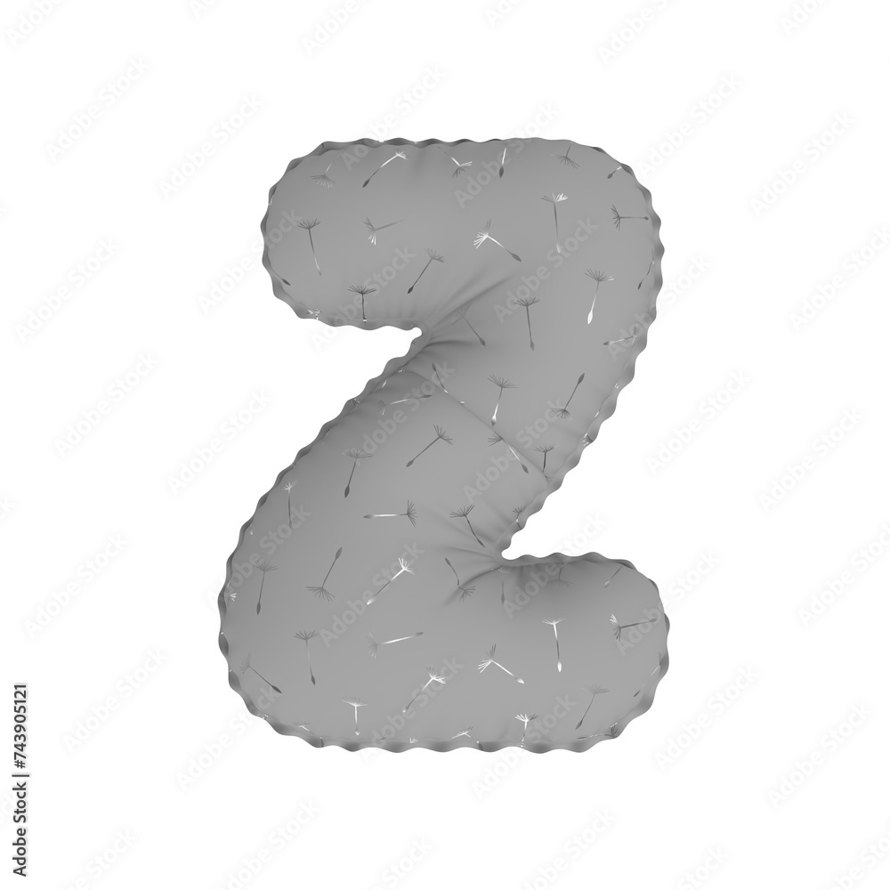 3D silver floral pattern helium balloon letter Z 3D silver floral pattern helium balloon letter Z