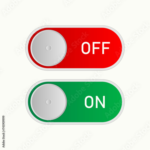 buttons for web, on and off