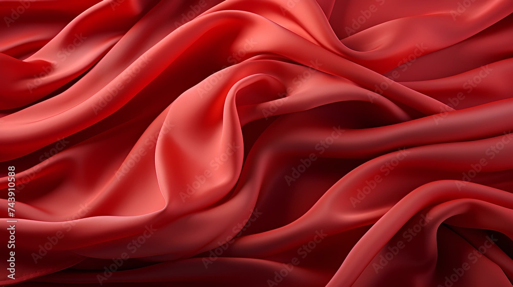 Red fabric, satin or satin texture Red fabric, satin or satin texture