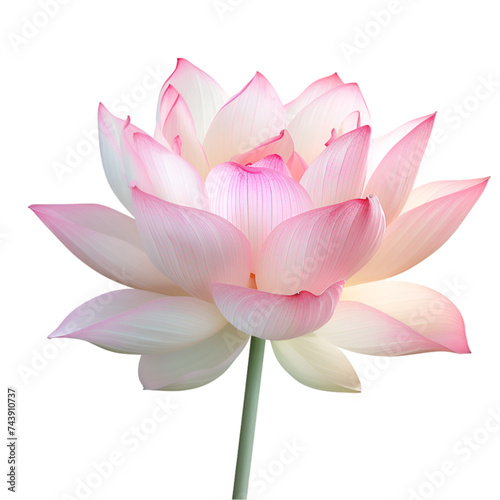 pink lotus isolated on transparent background
