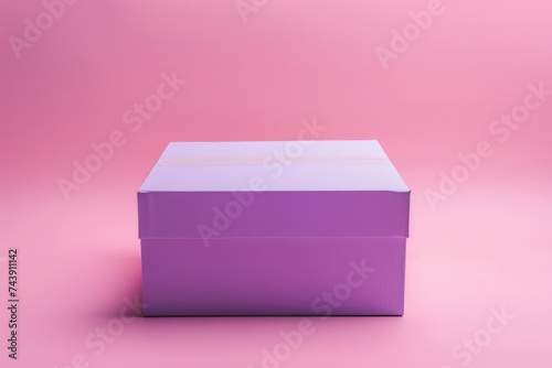 Minimal lilac and pink color gradient on cardboard texture background.