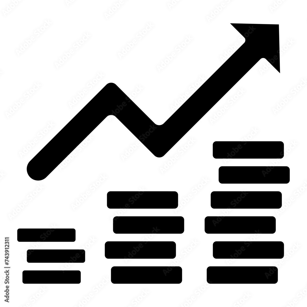 Coin Climb Icon Element For Design Coin Climb Icon Element For Design
