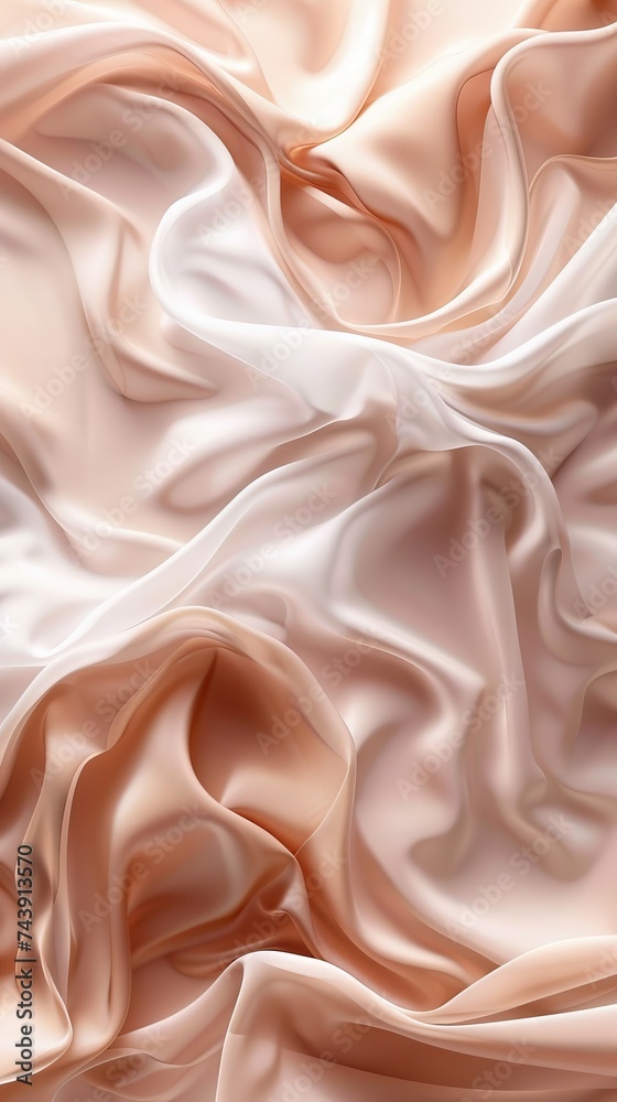 Creamy waves of fabric elegant with lower text space Creamy waves of fabric elegant with lower text space