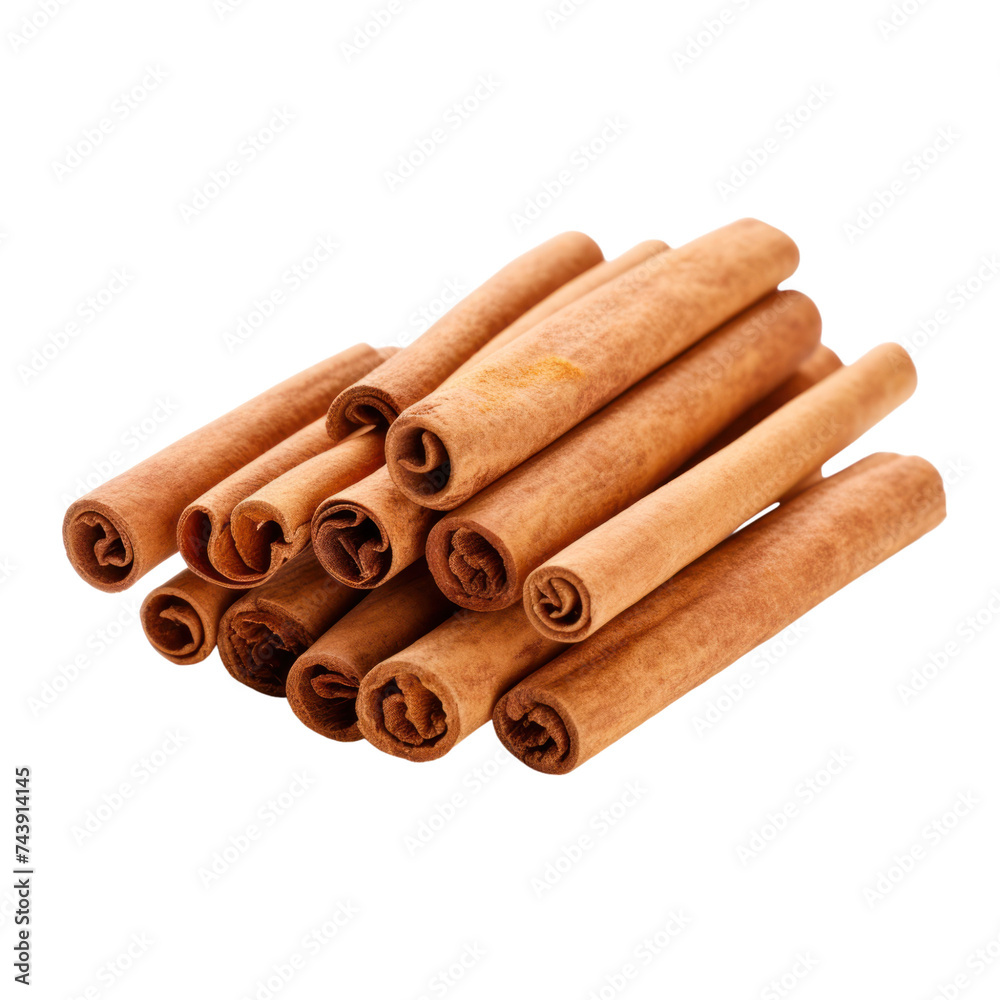 Cinnamon sticks isolated on transparent background Cinnamon sticks isolated on transparent background