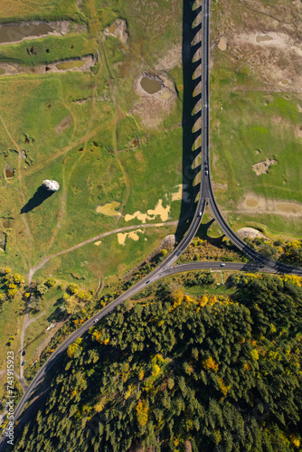 Viaduct Poiana Teiului in the Romania photo