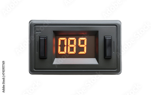 Enhancing Productivity with a Digital Countdown Timer On Transparent Background.