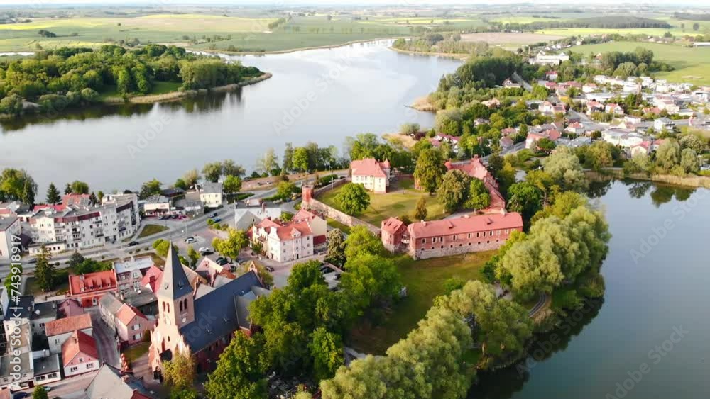 Zamek w Sztumie, widok z drona. Zamek w Sztumie, widok z drona.