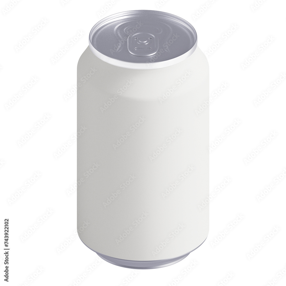 Blank metal can for beer or soda drink without background. Template for mockup Blank metal can for beer or soda drink without background. Template for mockup