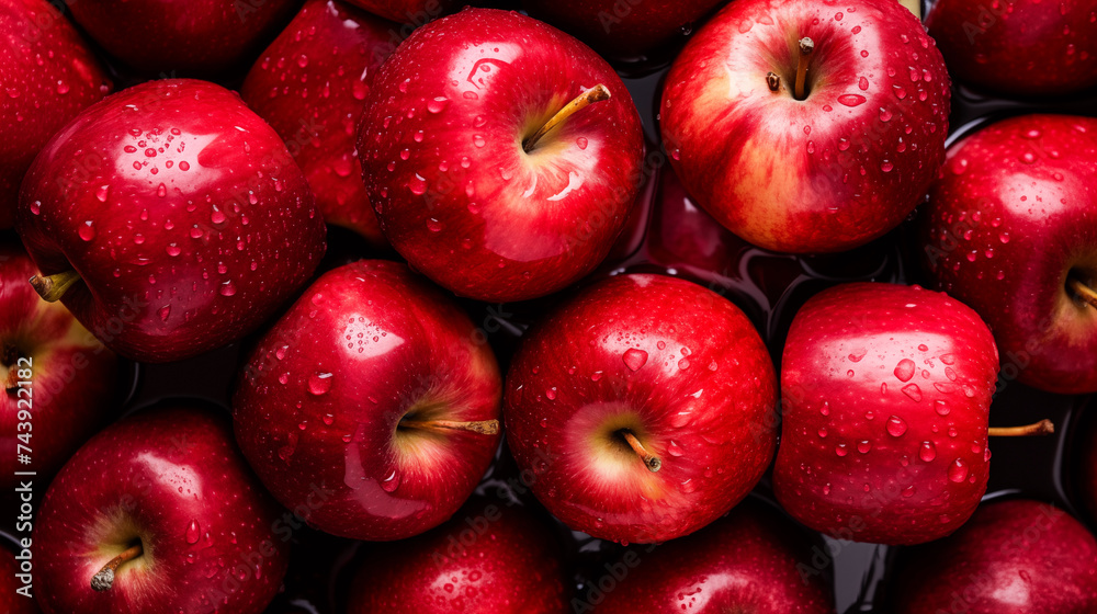 Lots of red apples. Tasty and juicy. Background of red apples. Full frame shot of red apples. Fresh red apples from the market. Red apples in large quantities Lots of red apples. Tasty and juicy. Background of red apples. Full frame shot of red apples. Fresh red apples from the market. Red apples in large quantities