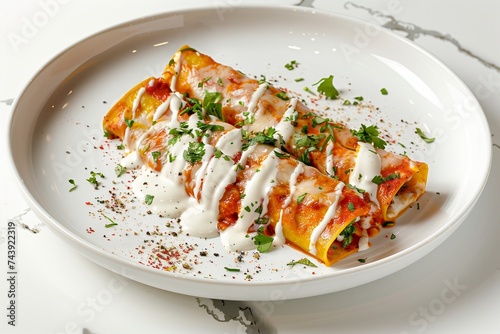 Gourmet Enchiladas with Fresh Toppings and Melty Cheese